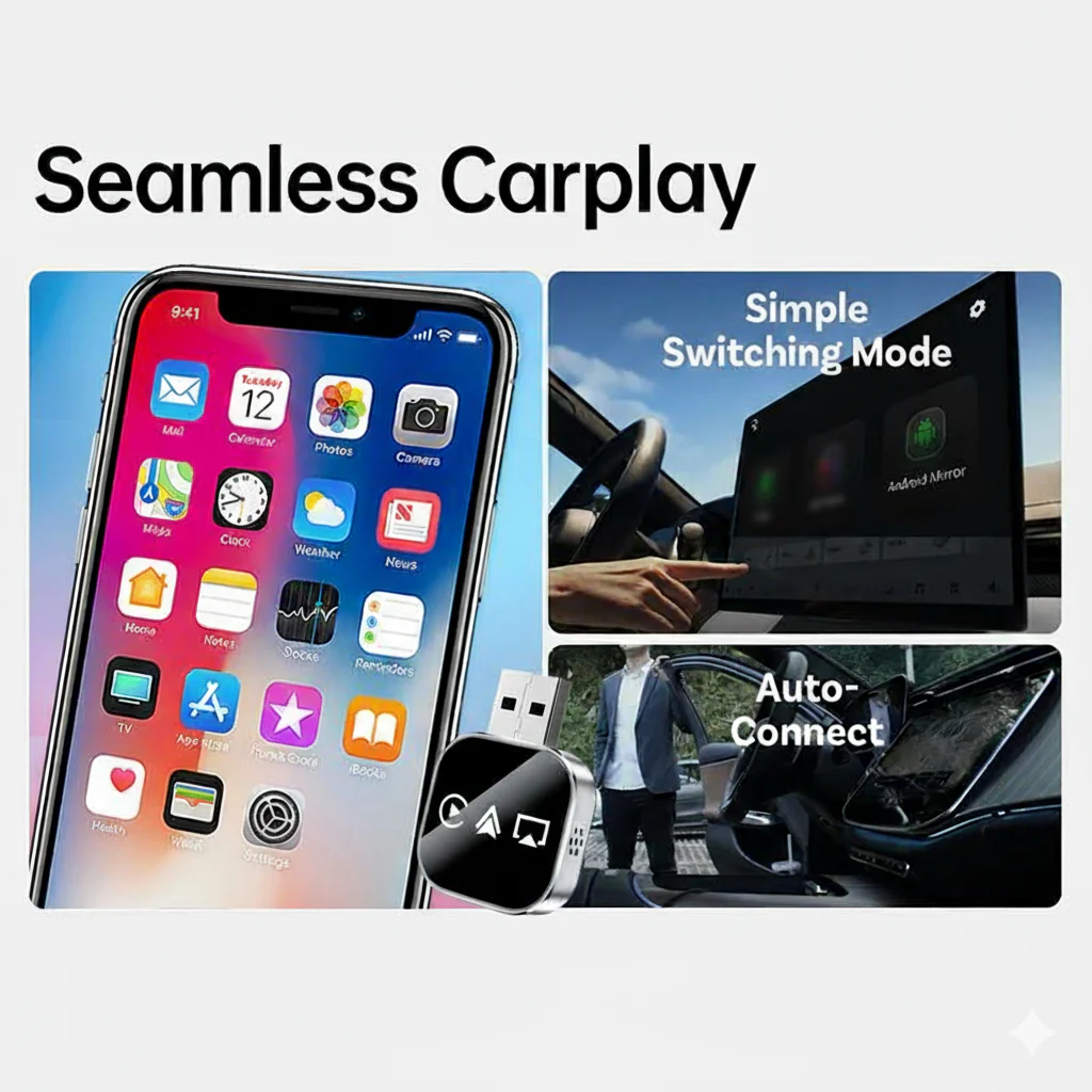 3-in-1 Wireless CarPlay Adapter - myzelvia™