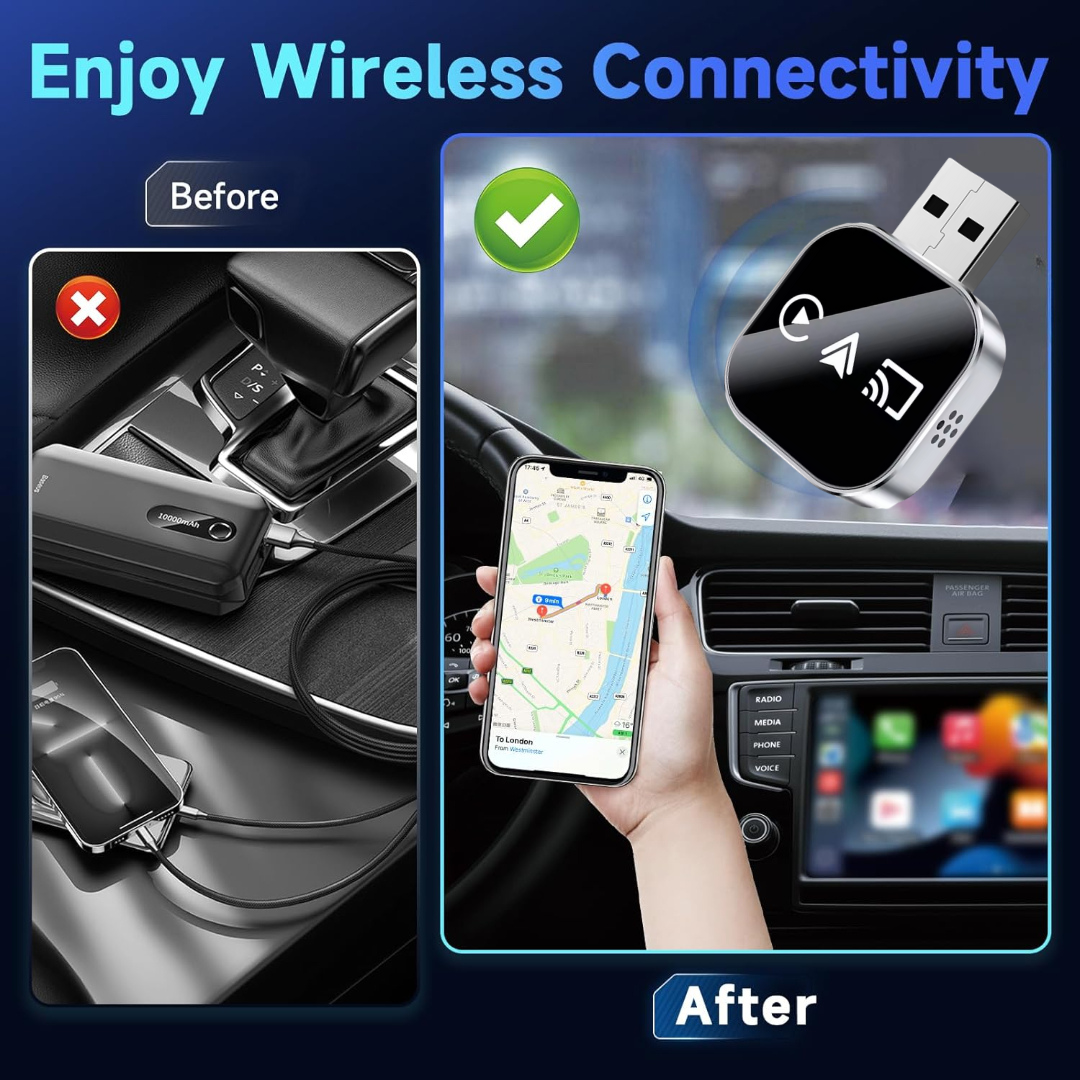 3-in-1 Wireless CarPlay Adapter - myzelvia™