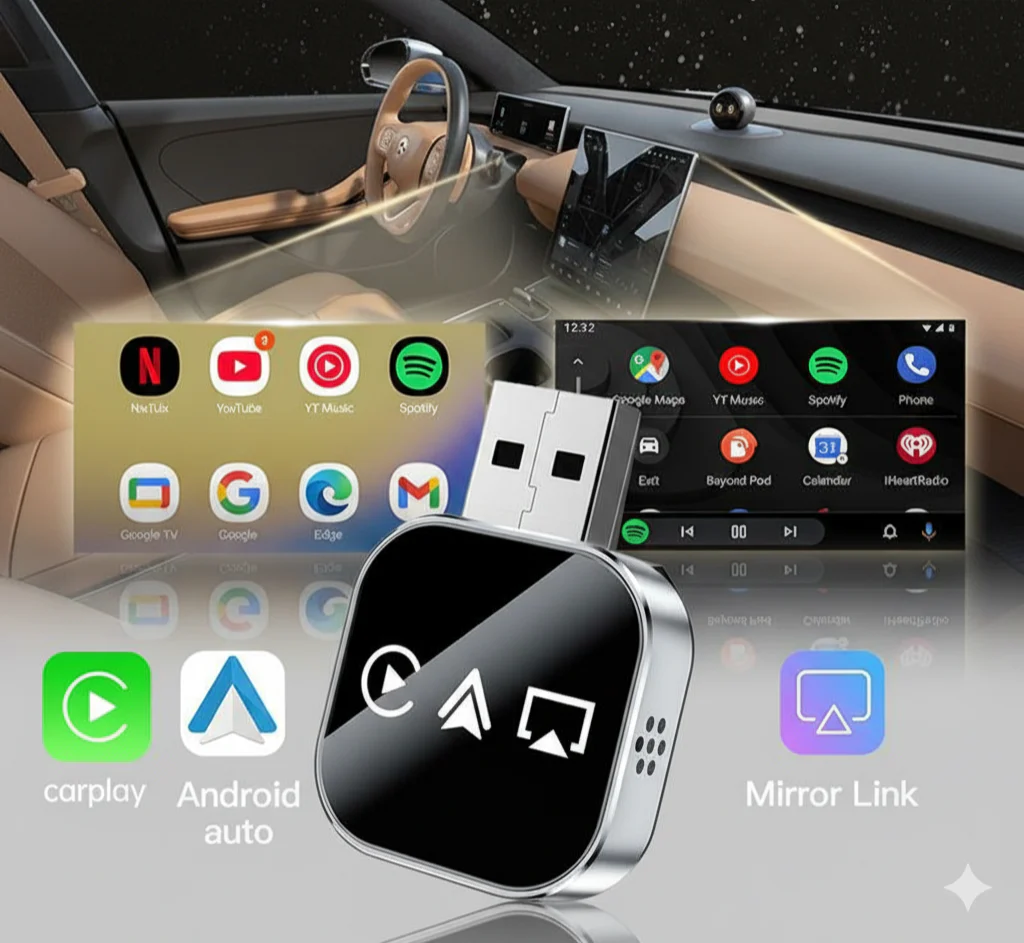 3-in-1 Wireless CarPlay Adapter - myzelvia™